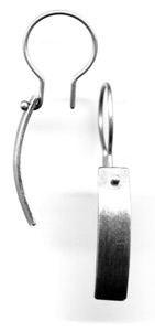 HARK $80-sterling silver earrings with mizzy texture (3/4" long not including ear wire)